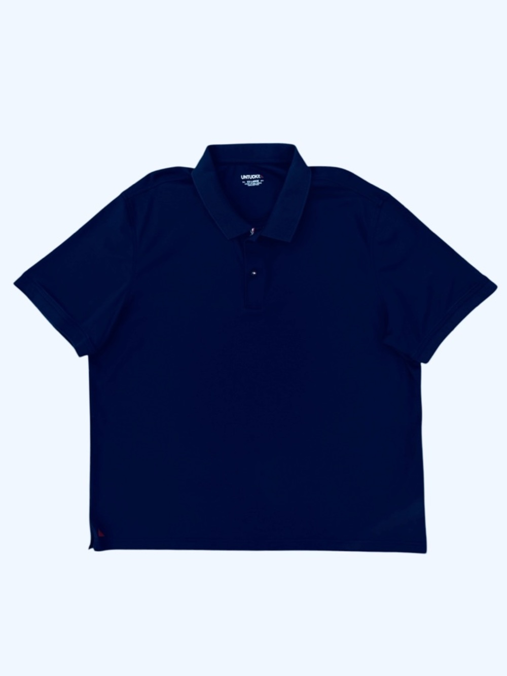 UNTUCKit Navy Blue Damaschino Short Sleeve Polo Shirt